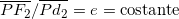 \overline{PF_2}/\overline{Pd_2}=e=\text{costante}